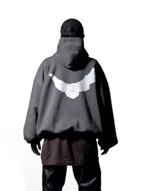 Gap YZY x Balenciaga Dove Gray Hoodie Size L